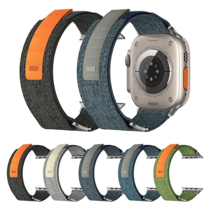 Kalebol Canvas Pattern Nylon Loop Strap, For Apple Watch 46mm / 49mm / 45mm / 44mm, For Apple Watch 42mm / 41mm / 40mm / 38mm – Bild 5