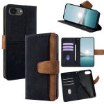 Color Stitching Skin Feel Leather RFID Blocking Phone Case, For iPhone 15, For iPhone 14 Plus, For iPhone 14, For iPhone 14 Pro
