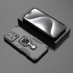 Metal Kickstand TPU Hybrid PC Phone Case, For iPhone 16, For iPhone 15 Pro Max, For iPhone 15 Pro, For iPhone 14 Plus / 15 Plus – Bild 2
