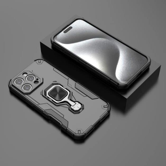 Metal Kickstand TPU Hybrid PC Phone Case, For iPhone 16, For iPhone 15 Pro Max, For iPhone 15 Pro, For iPhone 14 Plus / 15 Plus – Bild 2