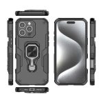 Metal Kickstand TPU Hybrid PC Phone Case, For iPhone 16, For iPhone 15 Pro Max, For iPhone 15 Pro, For iPhone 14 Plus / 15 Plus – Bild 3