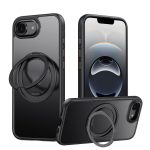 Gear 360 Rotation MagSafe Holder Phone Case, For iPhone 16e, For iPhone 16 Pro Max, For iPhone 16 Pro, For iPhone 16, For iPhone 15 Pro Max, For iPhone 15 Pro, For iPhone 15 Plus / 14 Plus, For iPhone 15