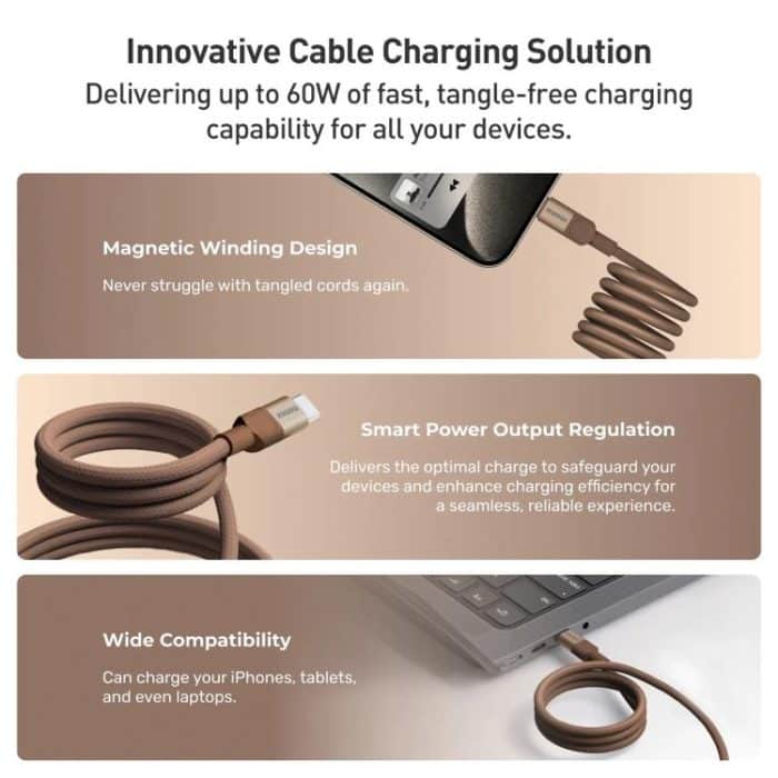 Momax Mag.Link Magnetic 60W USB-C / Type-C to USB-C / Type-C Data Cable – Bild 7