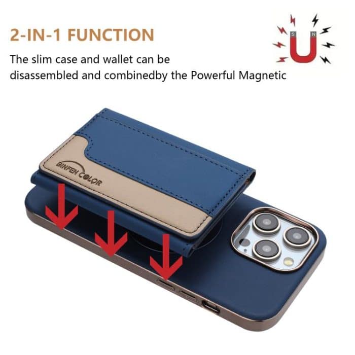 Colour Matching Horizontal Magnetic Card Bag RFID MagSafe Phone Case, For iPhone XR, For iPhone 8 Plus / 7 Plus, For iPhone 8 / 7 / 6 – Bild 4