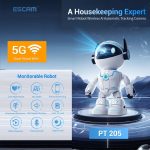 ESCAM PT205 5G WiFi Smart Robot Wireless AI Automatic Tracking Camera, Two Way Audio / Night Nersion, EU Plug, US Plug, UK Plug, AU Plug – Bild 4