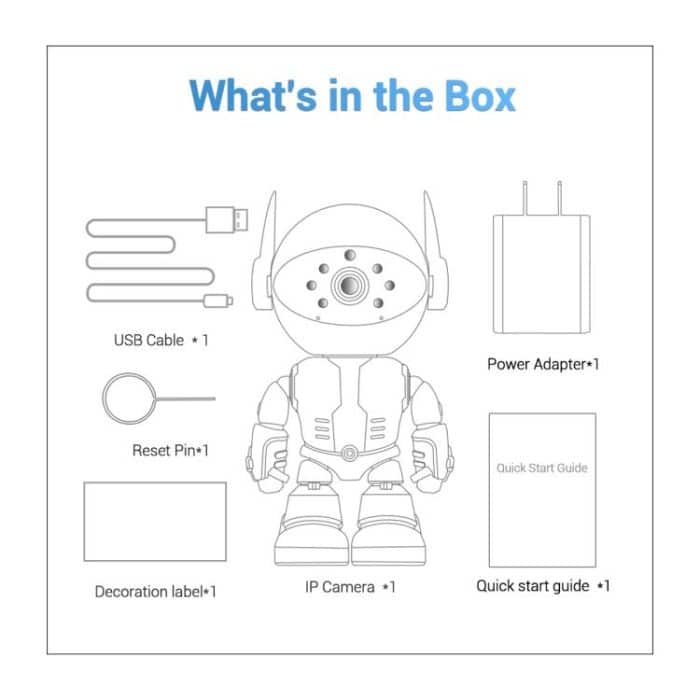 ESCAM PT205 5G WiFi Smart Robot Wireless AI Automatic Tracking Camera, Two Way Audio / Night Nersion, EU Plug, US Plug, UK Plug, AU Plug – Bild 12