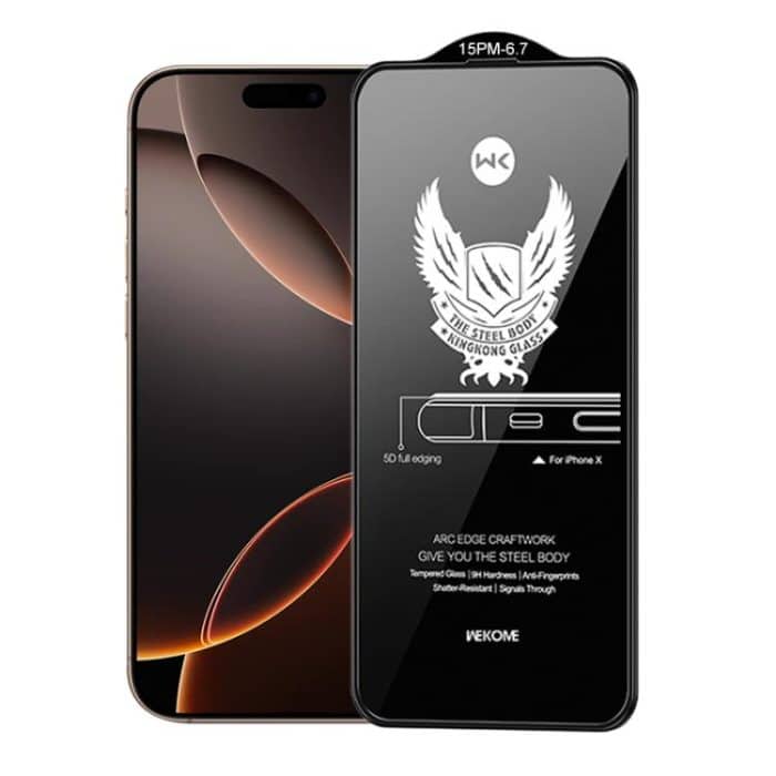 WK WTP-012 KinKong 0.25mm 9H 4D Curved Privacy Tempered Glass Film, For iPhone 16 Pro Max, For iPhone 16 Pro, For iPhone 16 Plus / 15 Plus, For iPhone 16 / 15, For iPhone 15 Pro Max, For iPhone 15 Pro, For iPhone 13 Pro Max / 14 Plus... – Bild 1