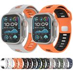 Checkered Reverse Buckle Silicone Watch Band, For Apple Watch 46mm / 49mm / 45mm / 44mm – Bild 4