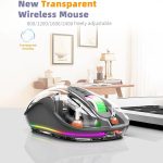 HXSJ M333 Three Modes Transparent Wireless Mouse – Bild 9