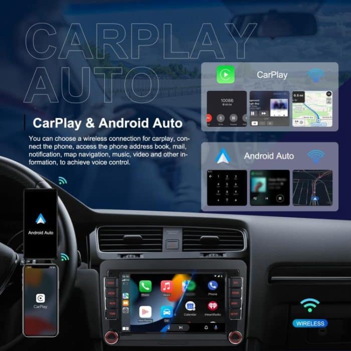 For Volkswagen Android 15 9 inch Screen Car Player Car Central Control Navigation, Standard, Standard+AHD+Microphone – Bild 6