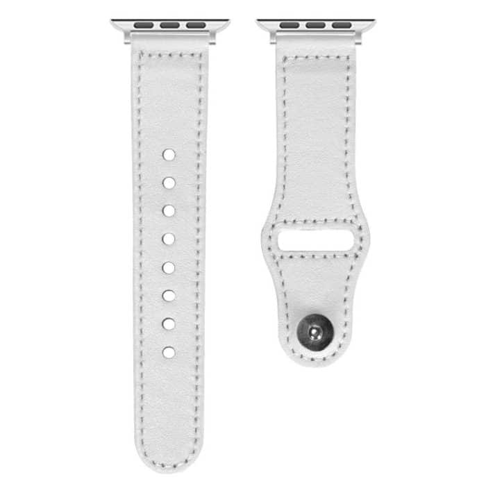 Reverse Buckle Genuine Leather Watch Band – Bild 2