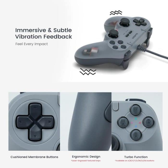 GameSir Tegenaria Lite Wired Symmetric Game Controller for PC / Steam / Switch / iOS / Android, Tegenaria Lite White, Tegenaria Lite Grey – Bild 7