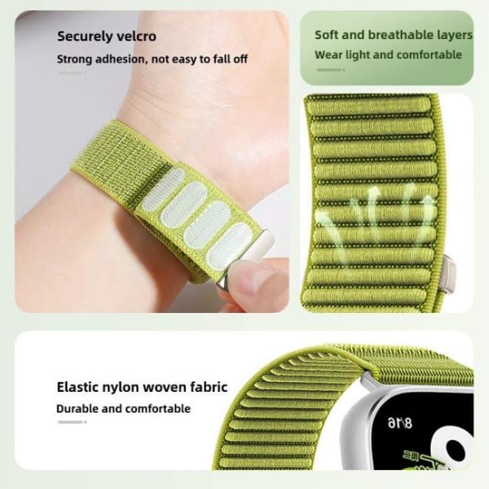 xDfind Woven Nylon Hook And Loop Fastener Watch Band – Bild 3