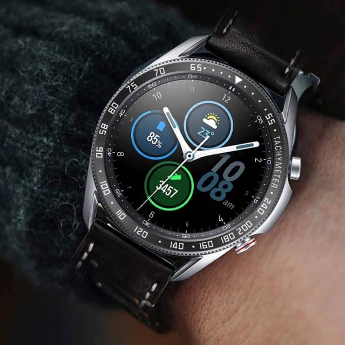 Smartwatch-Lünettenring aus Stahl, E-Version, For Samsung Galaxy Watch 3 45mm – Bild 5