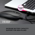 HXSJ M90 2,4 GHz ultradünne wiederaufladbare Dual-Mode-Wireless-Bluetooth-Notebook-PC-Maus mit Stummschaltung – Bild 10