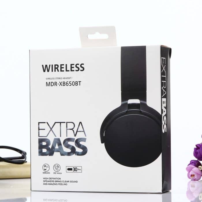 MDR-XB650BT Stereo-Bluetooth-Kopfhörer-Headset mit zusammenklappbarem Kopfband, unterstützt 3,5-mm-Audioeingang und Freisprechfunktion – Bild 7