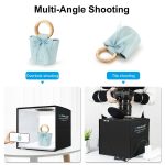 PULUZ 25 cm faltbare, tragbare Ring-LED-Fotobeleuchtungs-Studio-Zeltbox mit hohem CRI + schattenloses Lichtlampen-Panel-Pad mit 12 Farben Hintergründen, Größe: 25 cm x 25 cm x 25 cm, 25cm High CRI Box + Shadowless Light... – Bild 13