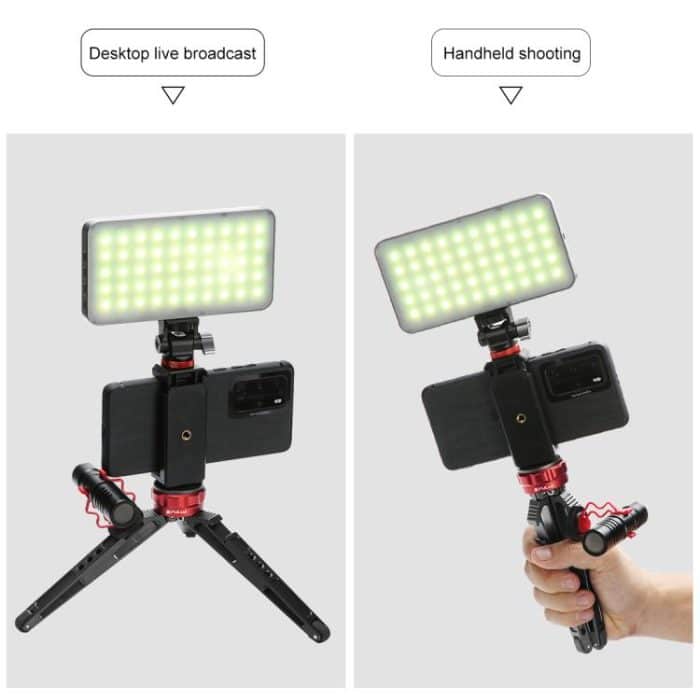 PULUZ Desktop-Vlogging-Live-Stativhalter mit Kaltschuhbasis für DSLR- und Digitalkameras, einstellbare Höhe: 7,5–14,5 cm, Desktop Live Tripod – Bild 6