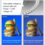 PULUZ 25 cm, faltbar, tragbar, 3 Modi, Dual-Farbtemperatur, Ringlicht, Fotobeleuchtung, Studio, Aufnahmezelt, Box mit 6 x doppelseitigen Farbhintergründen, Größe: 25 cm x 25 cm x 25 cm, 25cm 3 Color Temp. Box Black, 25cm 3 Color Temp. Box Black RU – Bild 4