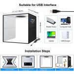 PULUZ 30 cm faltbares, hohes 97 CRI-Ringlicht, Fotobeleuchtung, Studio-Aufnahmezelt, Box-Set mit 6 Hintergrundfarben (Schwarz, Weiß, Orange, Rot, Grün, Blau), aufgeklappte Größe: 30 cm x 30 cm x 30 cm, 30cm Box Black, 30cm Box Black RU, 30cm Box Green ... – Bild 10