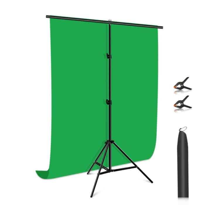 PULUZ 1 x 2 m T-förmiger Fotostudio-Hintergrund-Stützständer, Hintergrund-Querstangen-Halterungs-Set mit Clips, 1 x 2m Bracket Kit – Bild 1