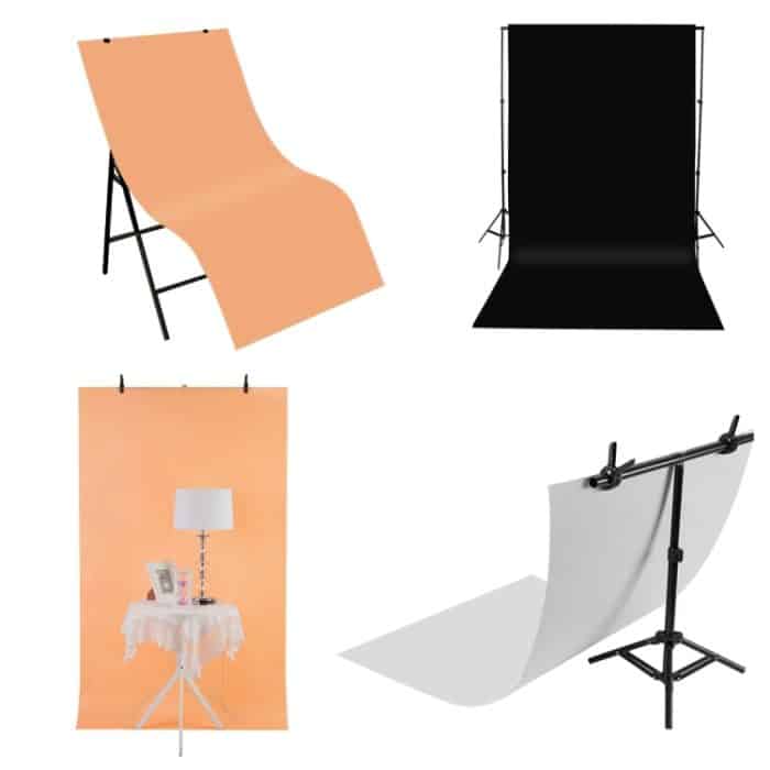PULUZ Fotografie-Hintergrund, PVC-Papier-Sets für Studio-Zeltbox, Größe: 156 cm x 80 cm, Backdrop 80cm (Black), Backdrop 80cm(Orange), Backdrop 80cm(White) – Bild 7