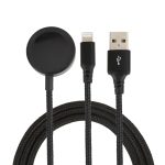 Für iPhone / Apple Watch 2 In 1 8 Pin + Magnetische Ladestation Multifunktions-Ladekabel, Länge: 1 m