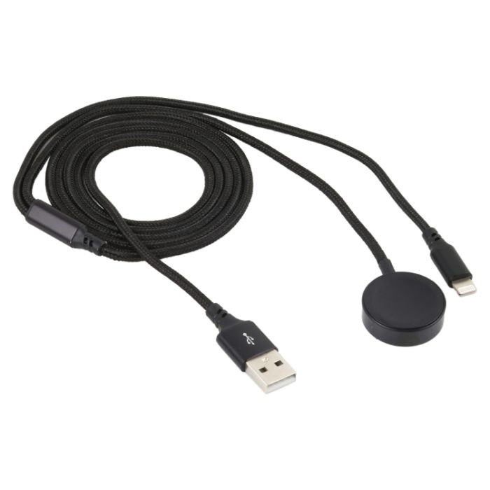 Für iPhone / Apple Watch 2 In 1 8 Pin + Magnetische Ladestation Multifunktions-Ladekabel, Länge: 1 m – Bild 3