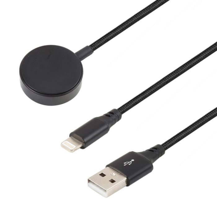Für iPhone / Apple Watch 2 In 1 8 Pin + Magnetische Ladestation Multifunktions-Ladekabel, Länge: 1 m – Bild 4