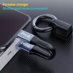 IVON CA90 3,1 A Max. tragbares USB-zu-USB-C/Typ-C-Datenkabel mit Ring, Länge: 14,5 cm – Bild 3