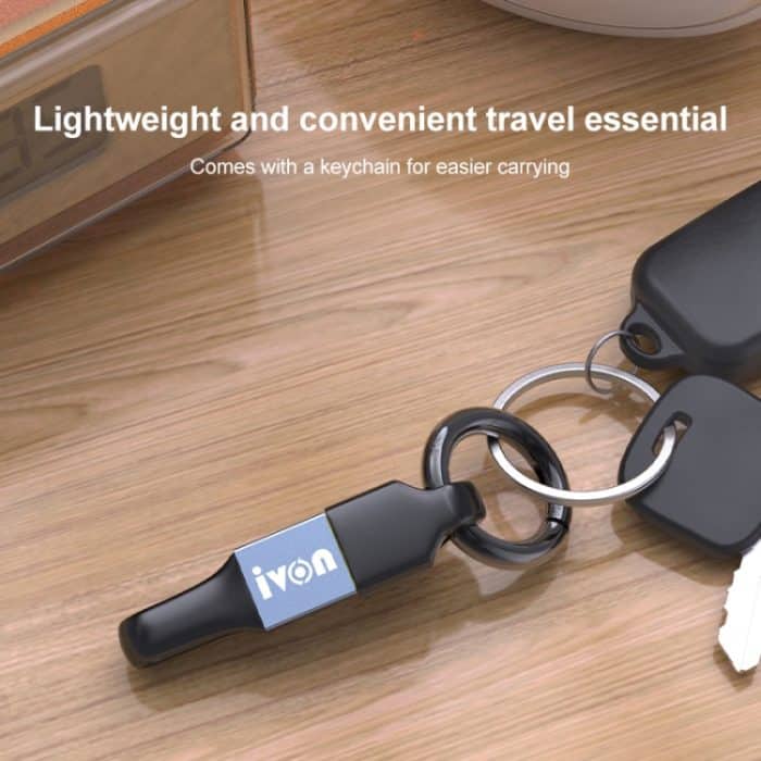 IVON CA90 3,1 A Max. tragbares USB-zu-USB-C/Typ-C-Datenkabel mit Ring, Länge: 14,5 cm – Bild 5