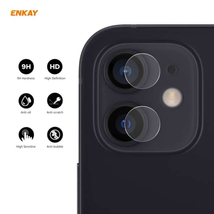 Für iPhone 12 / 12 Mini ENKAY Hat-Prince 0,2 mm 9H 2,15D runde Kante Rückkameraobjektiv gehärtetes Glas Film 2 Teile/Satz, 1 Set, 2 Set, 5 Set, 10 Set – Bild 5