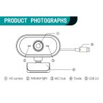 C11 2K-Bildqualität HD ohne Verzerrung, 360 Grad drehbar, integriertes Mikrofon, klarer Ton, Webcams mit Stativ – Bild 13