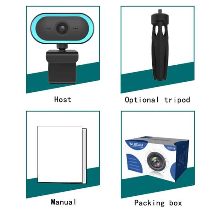 C11 2K-Bildqualität HD ohne Verzerrung, 360 Grad drehbar, integriertes Mikrofon, klarer Ton, Webcams mit Stativ – Bild 16