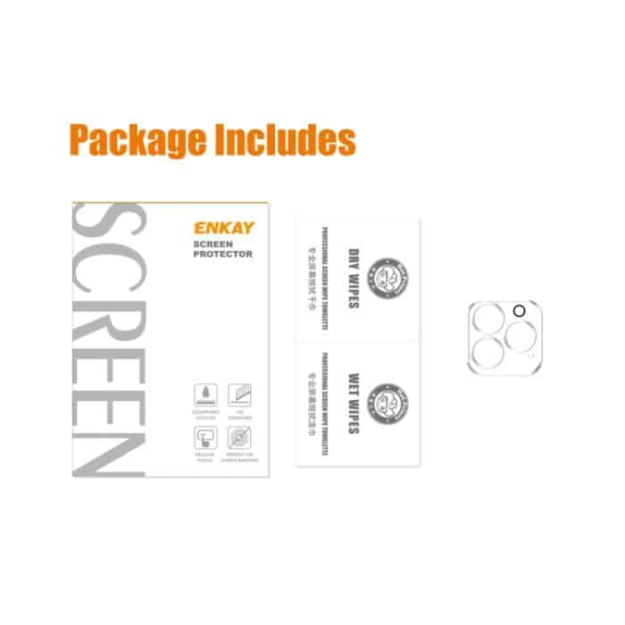 ENKAY Hat-Prince 9H Rückkameraobjektiv gehärtete Glasfolie für iPhone 13 Pro / 13 Pro Max, (1 PC), (2pcs) – Bild 2