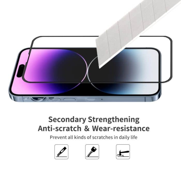 ENKAY Vollkleber-Schutzfolie aus gehärtetem Glas für iPhone 14 Pro, For iPhone 14 Pro (1 PC), For iPhone 14 Pro (2 PCS), For iPhone 14 Pro (5 PCS) – Bild 5