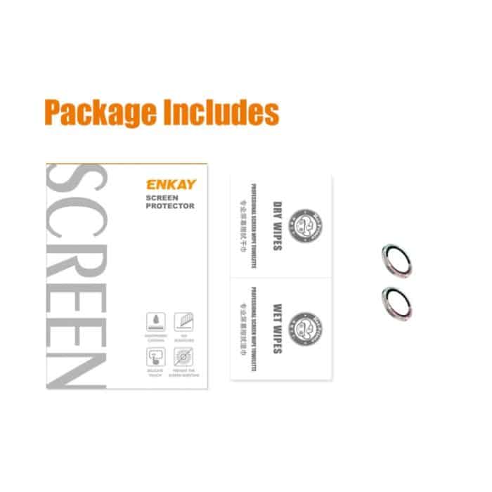 ENKAY Glitzer-Rücklinse aus gehärtetem Glas aus Aluminiumlegierung für iPhone 13/13 Mini, For iPhone 13 – Bild 7