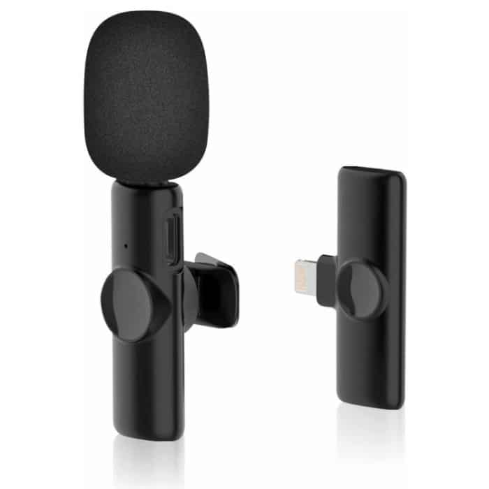 Bluetooth-Mini-Mikrofon, kabelloses Lavalier-Mikrofon mit Rauschunterdrückung für iPhone/iPad, mit 8-poligem Empfänger, Single Microphone, Dual Microphones – Bild 1