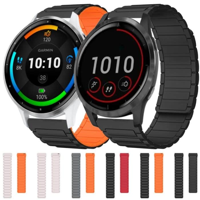 22 mm I-förmiges magnetisches Silikon-Uhrenarmband, For Garmin Vivoactive 4 – Bild 4