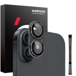 NORTHJO Matte Kamera Objektiv Schutz Gehärtetem Glas Hinten Objektiv Film, For iPhone 16 / 16 Plus