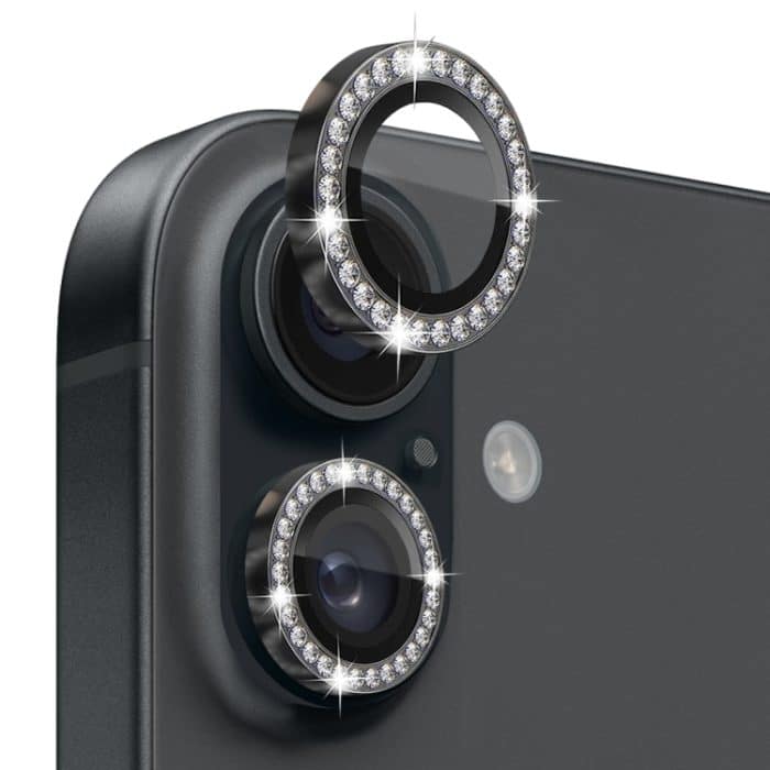 NORTHJO Strass Kamera Objektiv Schutz Gehärtetem Glas Metall Ring Film, For iPhone 16 / 16 Plus – Bild 1