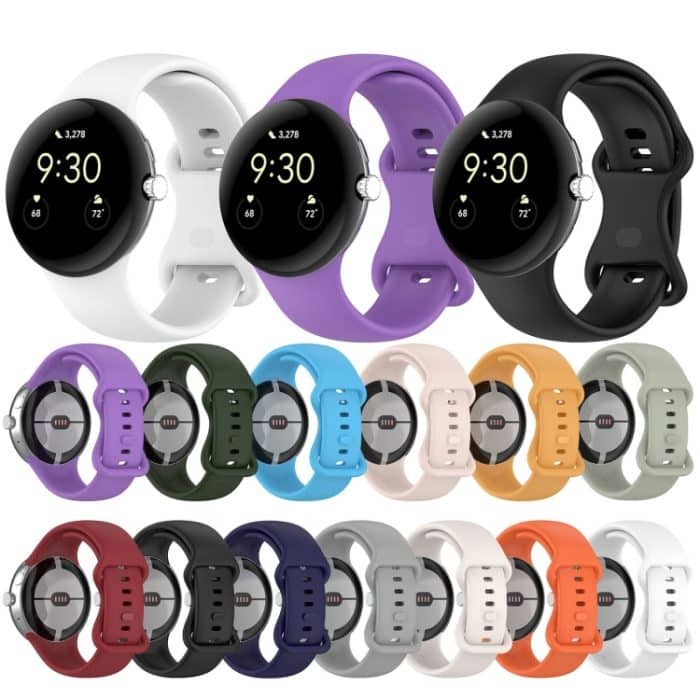 Silikon-Uhrenarmband mit Schmetterlingsschnalle, Größe: L, For Google Pixel Watch 3 45mm, For Google Pixel Watch 3 41mm – Bild 5