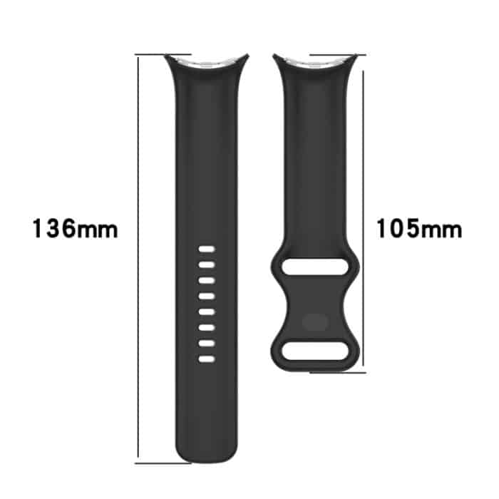 Silikon-Uhrenarmband mit Schmetterlingsschnalle, Größe: L, For Google Pixel Watch 3 45mm, For Google Pixel Watch 3 41mm – Bild 7