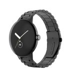 Uhrenarmband aus Edelstahl mit Faltschließe und drei Perlen, For Google Pixel Watch 3 45mm