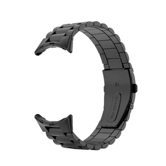 Uhrenarmband aus Edelstahl mit Faltschließe und drei Perlen, For Google Pixel Watch 3 45mm – Bild 2