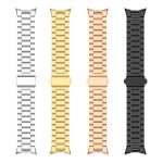 Uhrenarmband aus Edelstahl mit Faltschließe und drei Perlen, For Google Pixel Watch 3 45mm – Bild 8