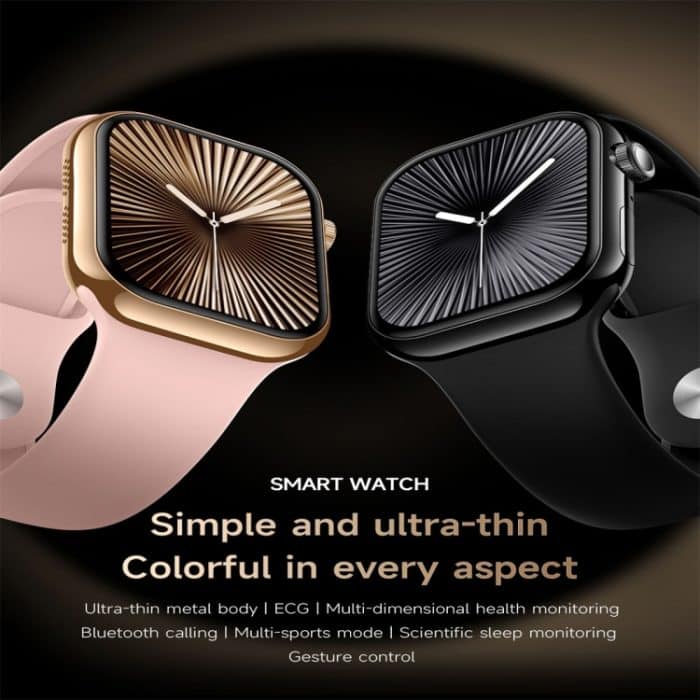 KL08 2,04 Zoll Farbbildschirm Smart Watch Silikonarmband, unterstützt Bluetooth-Anrufe – Bild 4