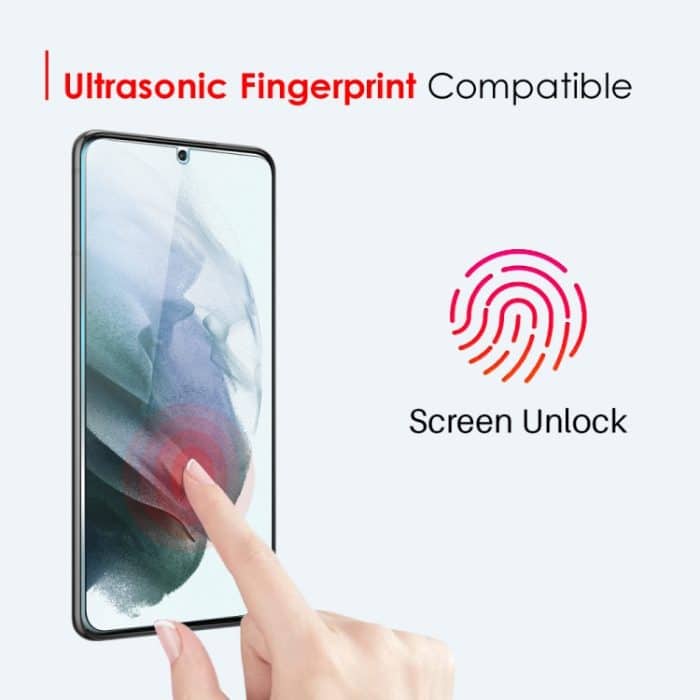 NORTHJO A++ Bildschirmfolie aus gehärtetem Glas, unterstützt Entsperren per Fingerabdruck, For Samsung Galaxy S21+ 5G – Bild 2