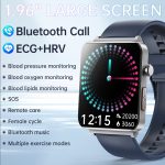 KS03 Pro 1,96 Zoll Farbdisplay-Smartwatch, unterstützt Bluetooth-Anrufe/Gesundheitsüberwachung – Bild 3