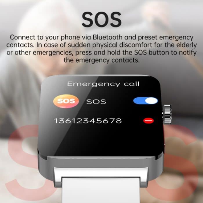 KS03 Pro 1,96 Zoll Farbdisplay-Smartwatch, unterstützt Bluetooth-Anrufe/Gesundheitsüberwachung – Bild 8